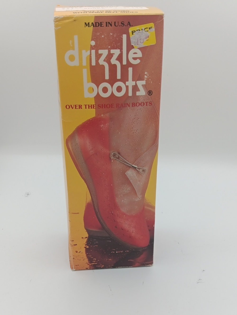 Women's Red Over-Shoe Rain Covers, Size 7, Made In USA, Vintage